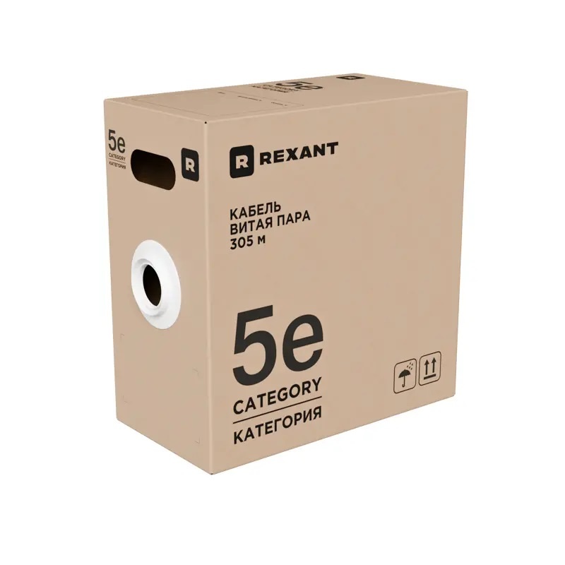 F/UTP, CAT 5e, ZH нг(А)-HF, 4PR, 24AWG, INDOOR, SOLID, оранжевый, РФ REXANT (01-0150-R), кабель «витая пара» (LAN) для структурированных систем связи