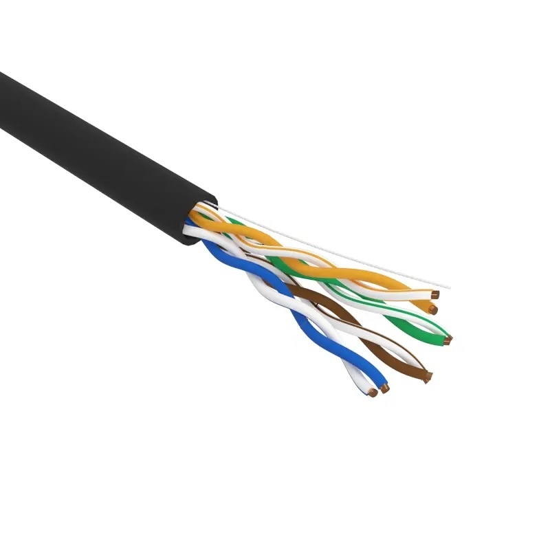 U/UTP, CAT 5e, PE, 4PR, 24AWG, OUTDOOR, SOLID, черный, серия LIGHT, РФ REXANT (01-0054-R), кабель «витая пара» (LAN) для структурированных систем связи
