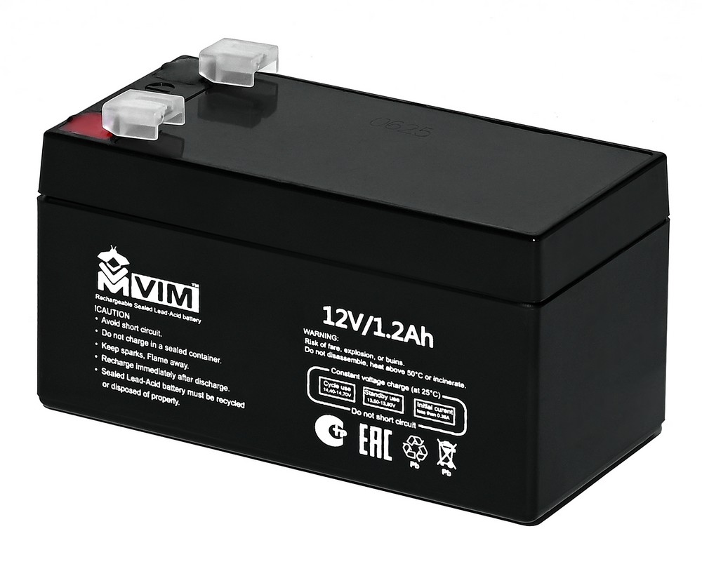 VM-BAT-12-1,2, аккумулятор герметичный свинцово-кислотный