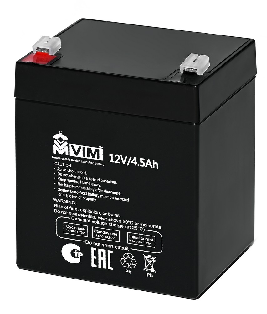 VM-BAT-12-4,5, аккумулятор герметичный свинцово-кислотный