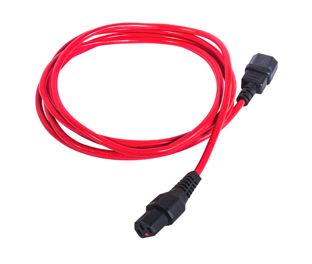 R-10-Cord-C13-C14-1.8-Red, шнур питания с заземлением