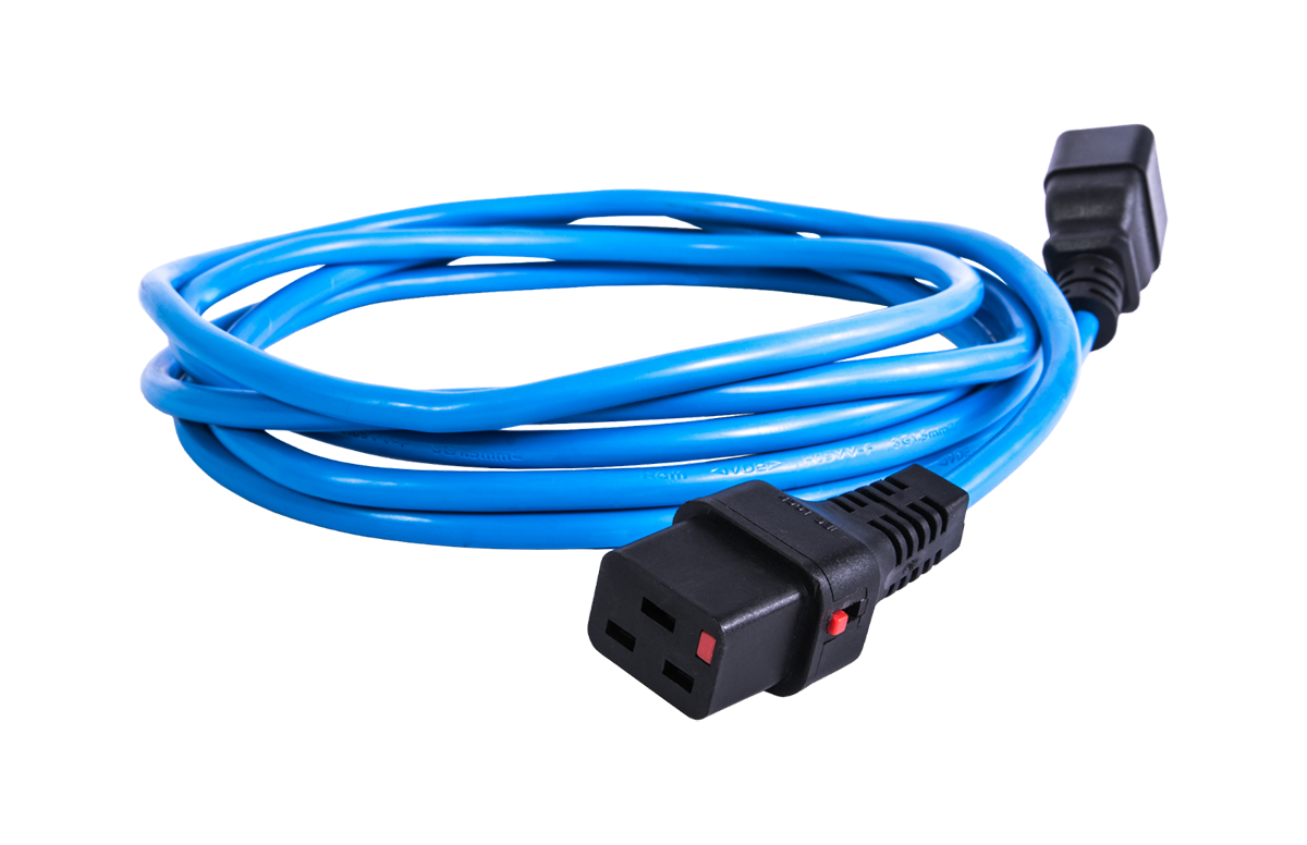 R-16-Cord-C19-C20-3-Blue, шнур питания с заземлением