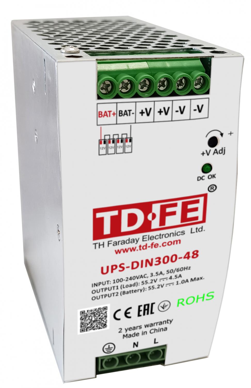 UPS-DIN300-48, блок бесперебойного питания