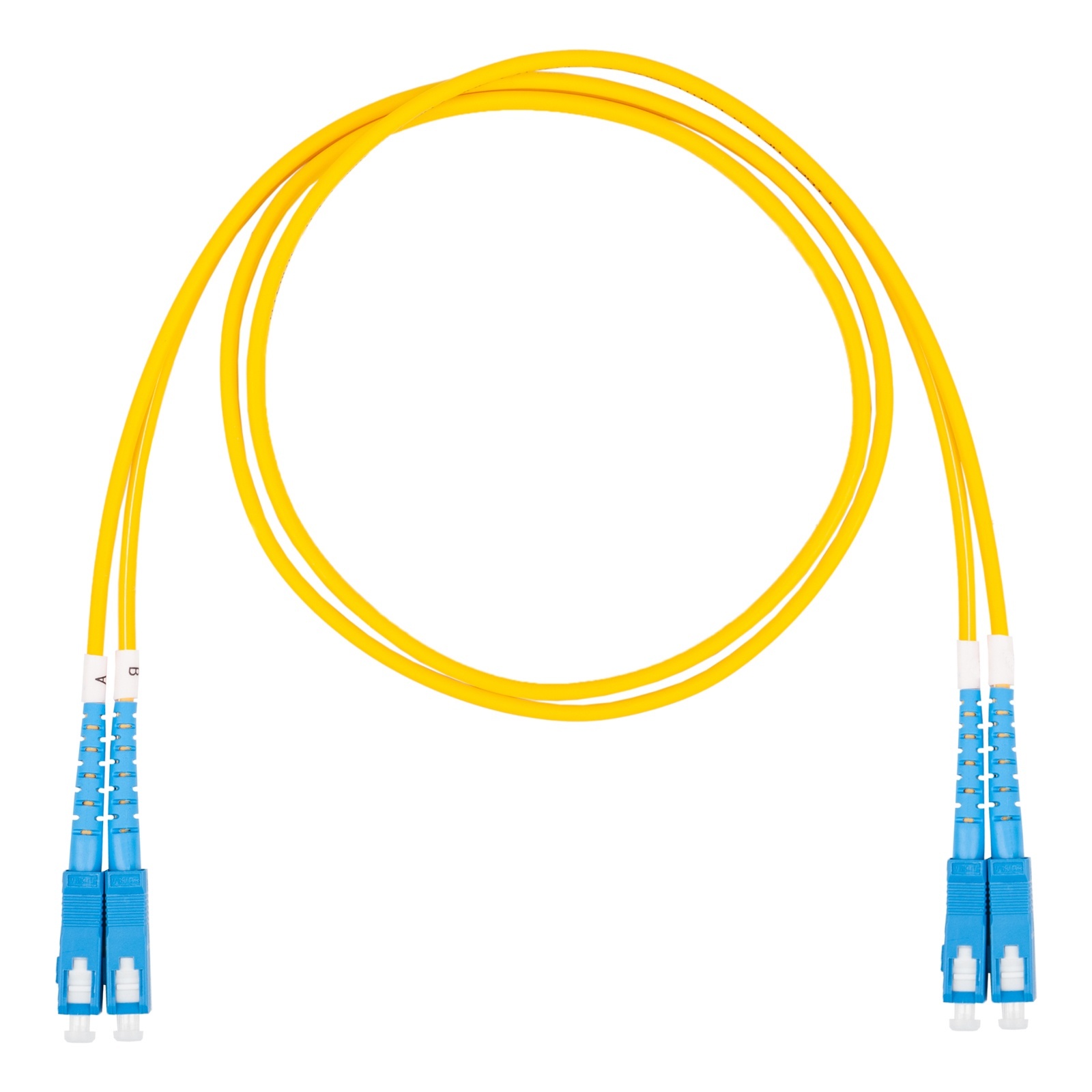Патч-корд оптический, SC-SC, дуплекс (duplex) OS2, нг(А)-HF, 2,0 м, желтый (DR-221143)