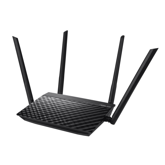 RT-AC1200 V2 (RT-AC1200) AC1200 10/100BASE-TX черный, роутер беспроводной