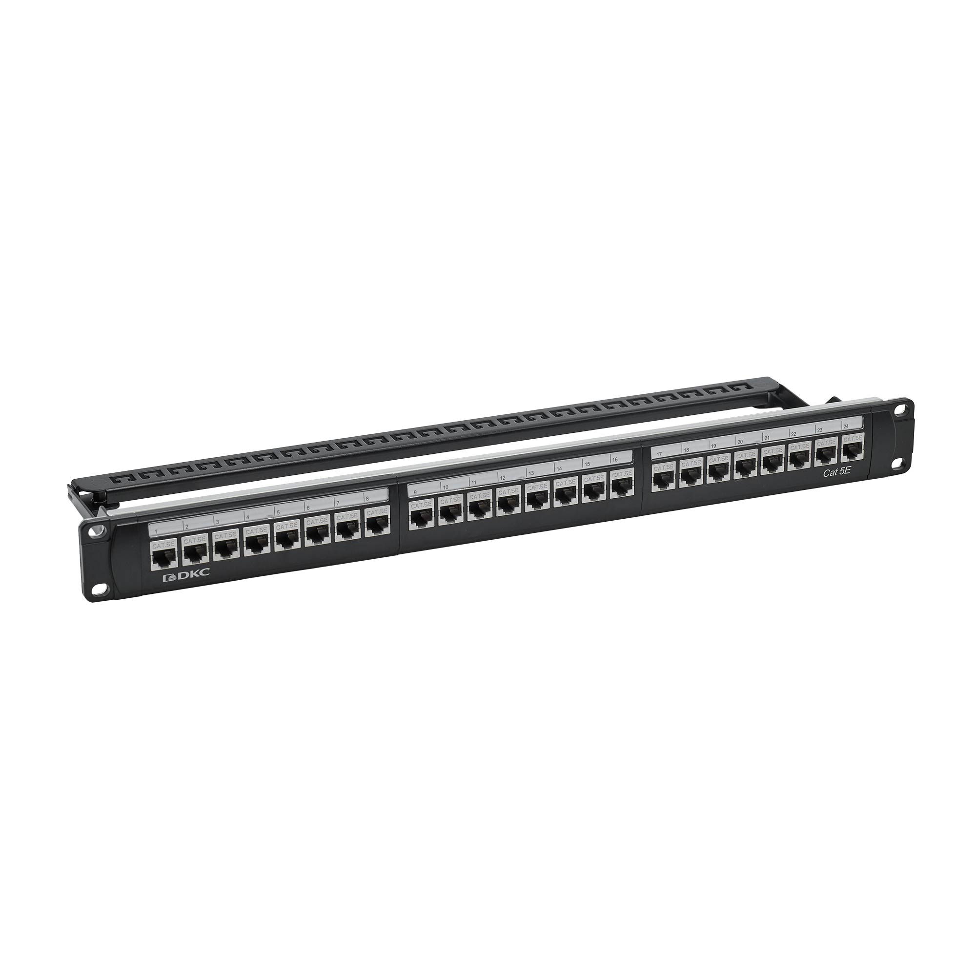 Патч-панель 19", 1U, CAT5E, 24 модуля RJ45, экранированная (RN5PPF24), патч-панель 19"