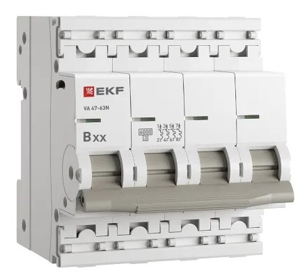 4P 63А (B) 6кА ВА 47-63N PROxima (M636463B), автоматический выключатель