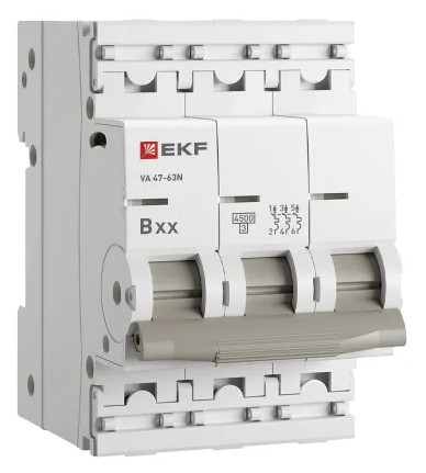 ВА 47-63N 3P 20А (В) 4,5 кА PROXIMA (M634320B), автоматический выключатель