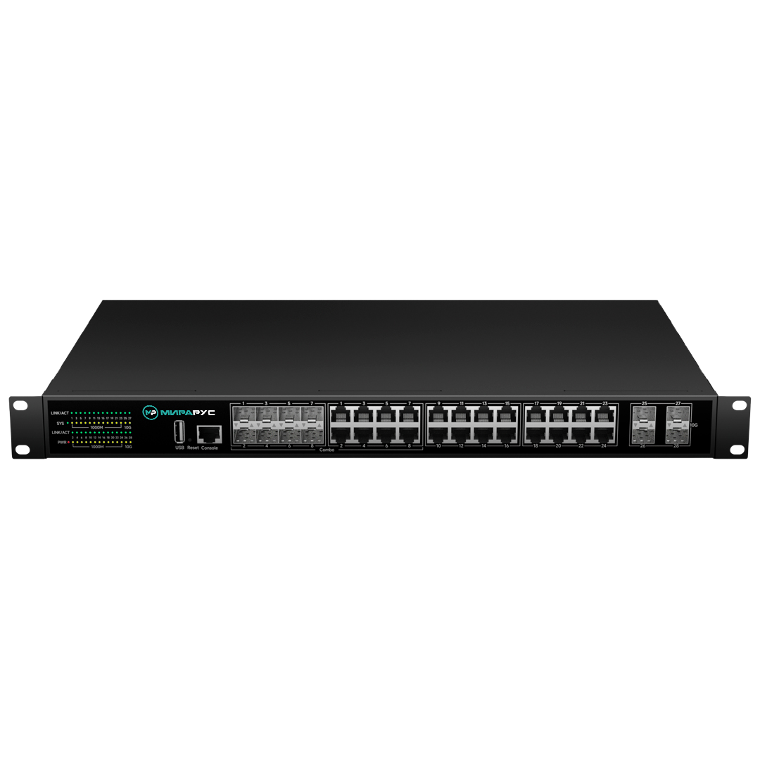 MR-SW-C3-GP24C8х4, коммутатор 16-портовый