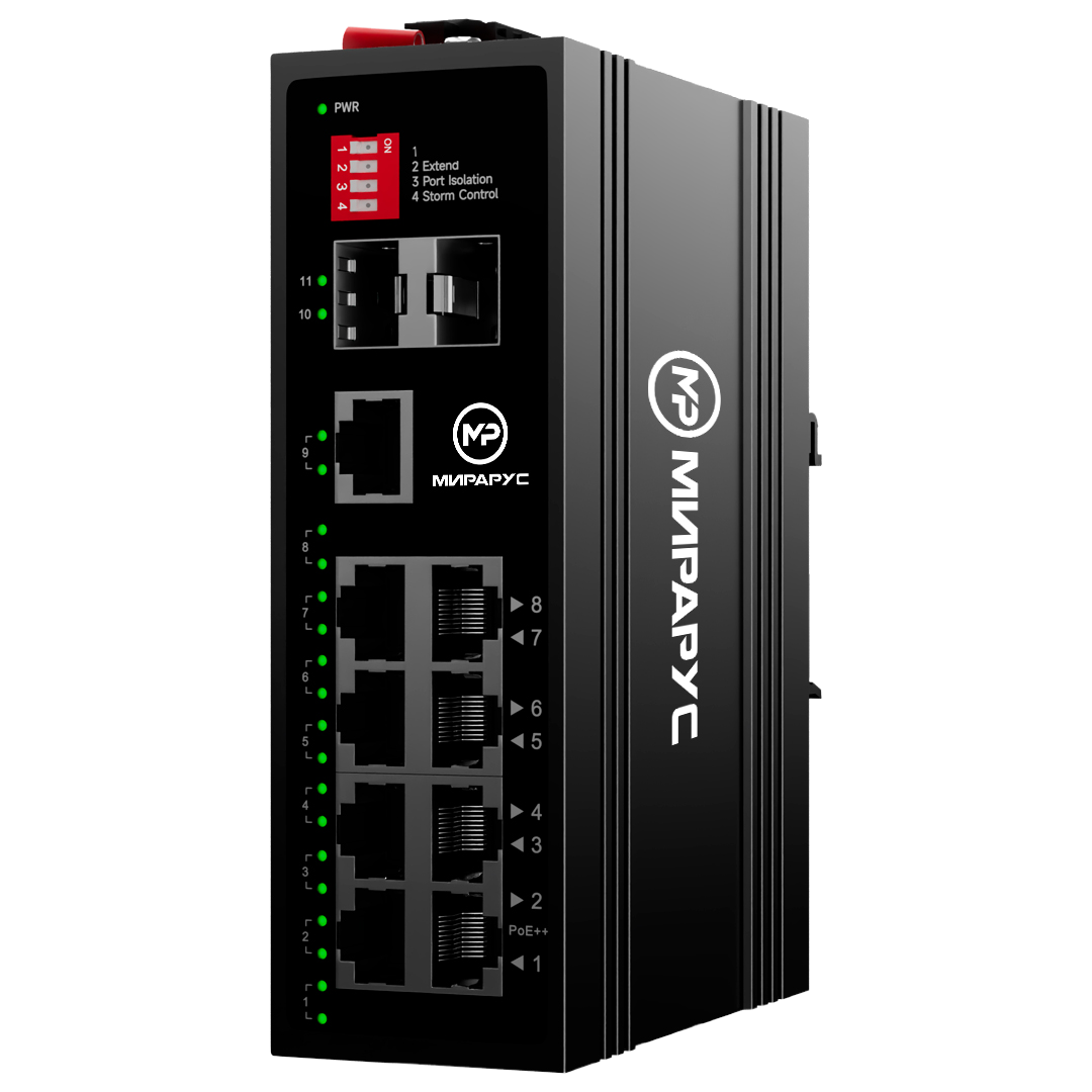 MR-SW-I1-FP8G1S2 (bt), коммутатор 8-портовый