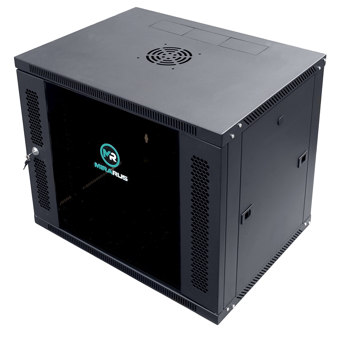 MR-TWC-9U-600/450-GD-BK, шкаф телекоммуникационный настенный 19" 9U