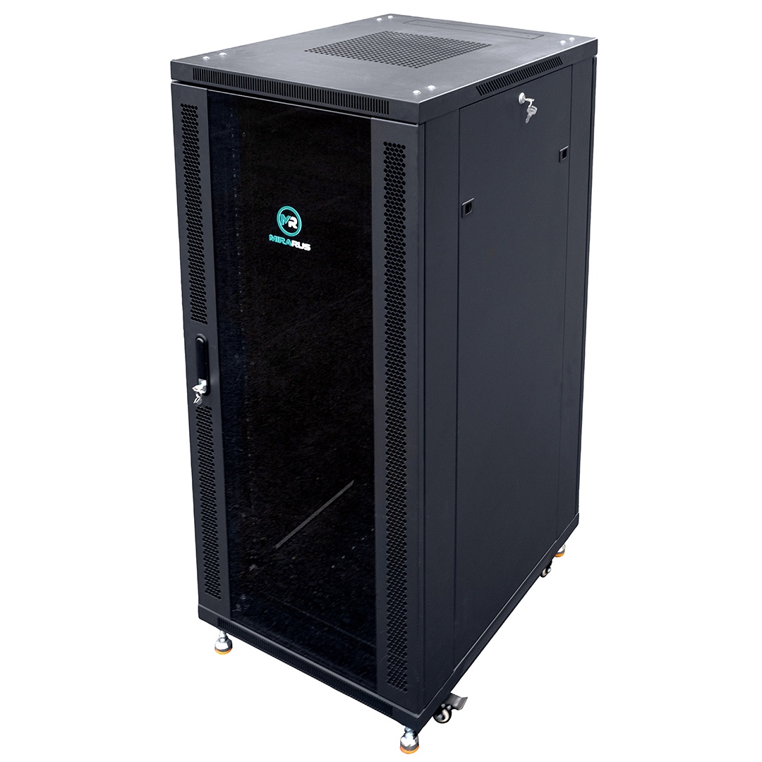 MR-TFC-27U-600/800-GD-BK, шкаф телекоммуникационный напольный 19" 27U