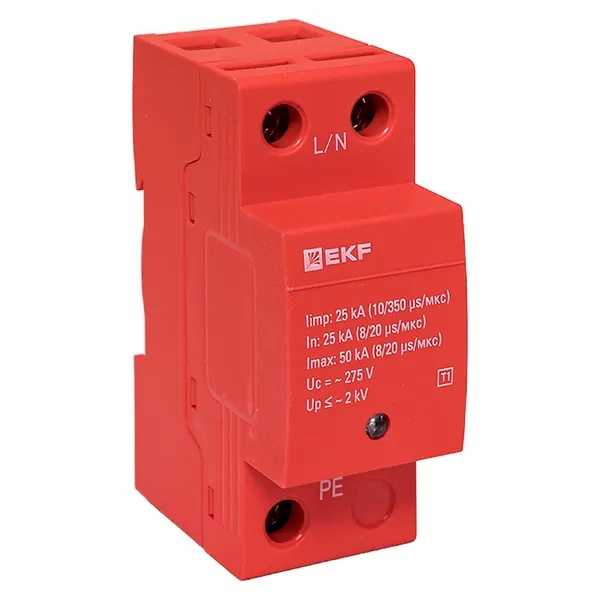 Limp 25kA (10/350μs) 1P класс 1 (spd-t1-1p), устройство защиты от импульсных перенапряжений