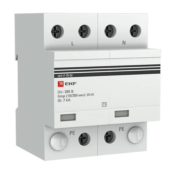 Limp 25kA (10/350μs) 2P тип 1 (spd-t1-25-2p), устройство защиты от импульсных перенапряжений