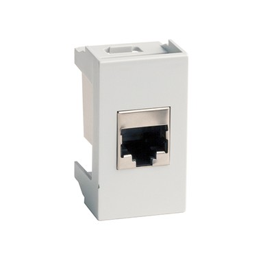 Розетка RJ-12 Viva 1 модуль серая (45118)