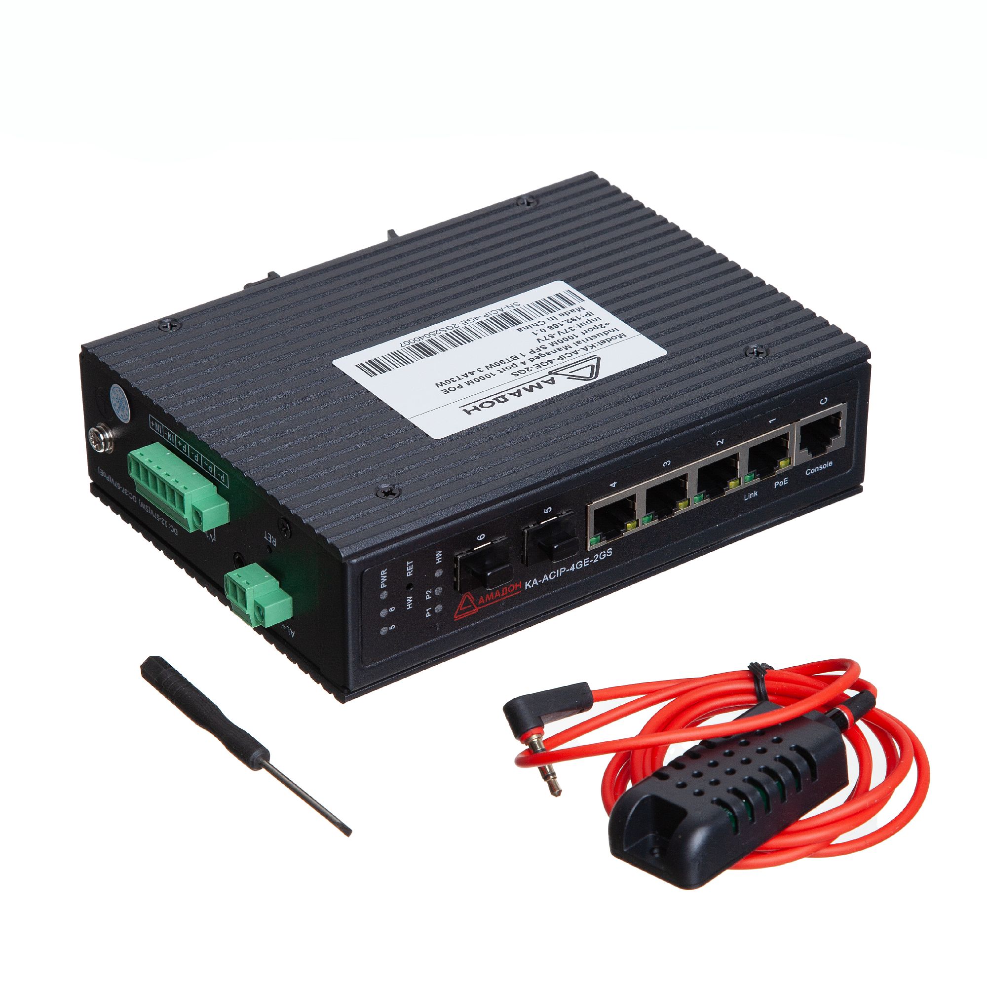 KA-ACIP-4GE2GS, промышленный управляемый коммутатор