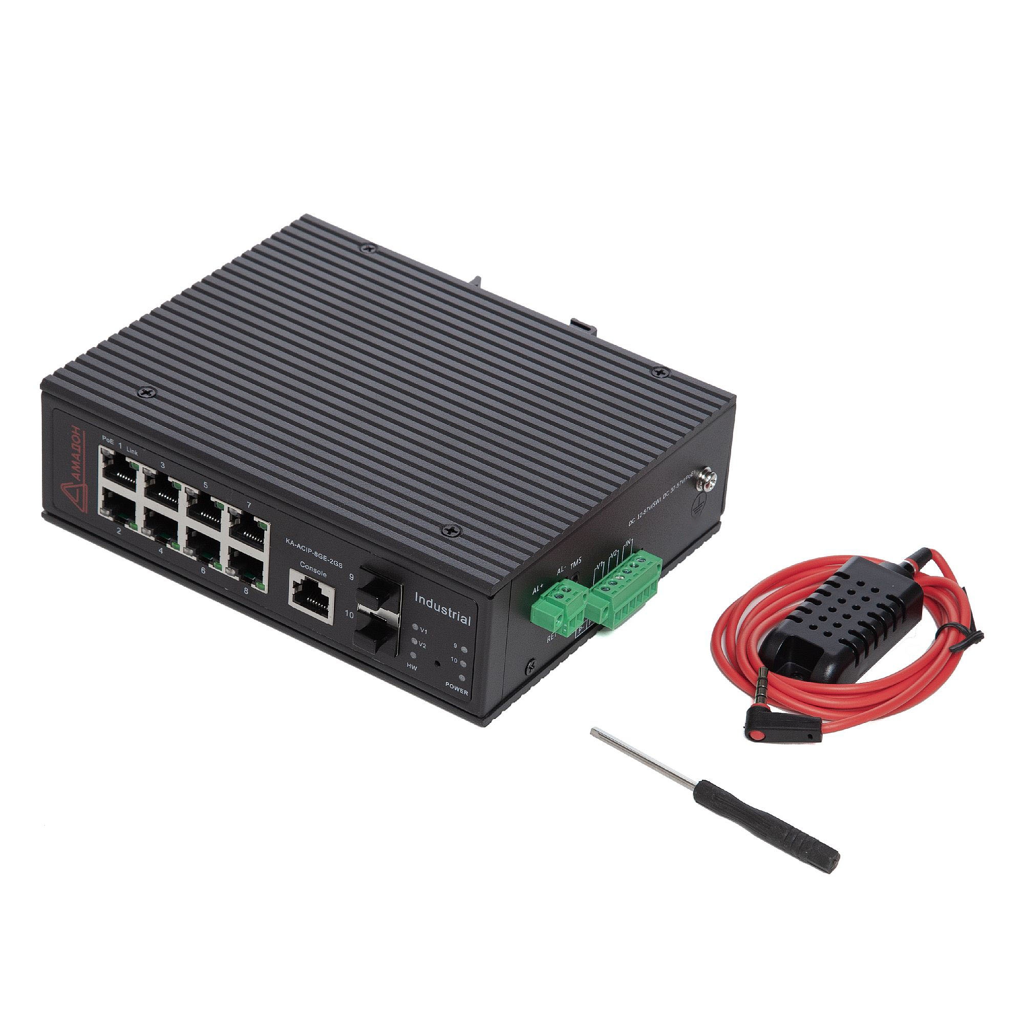 KA-ACIP-8GE2GS, промышленный управляемый коммутатор