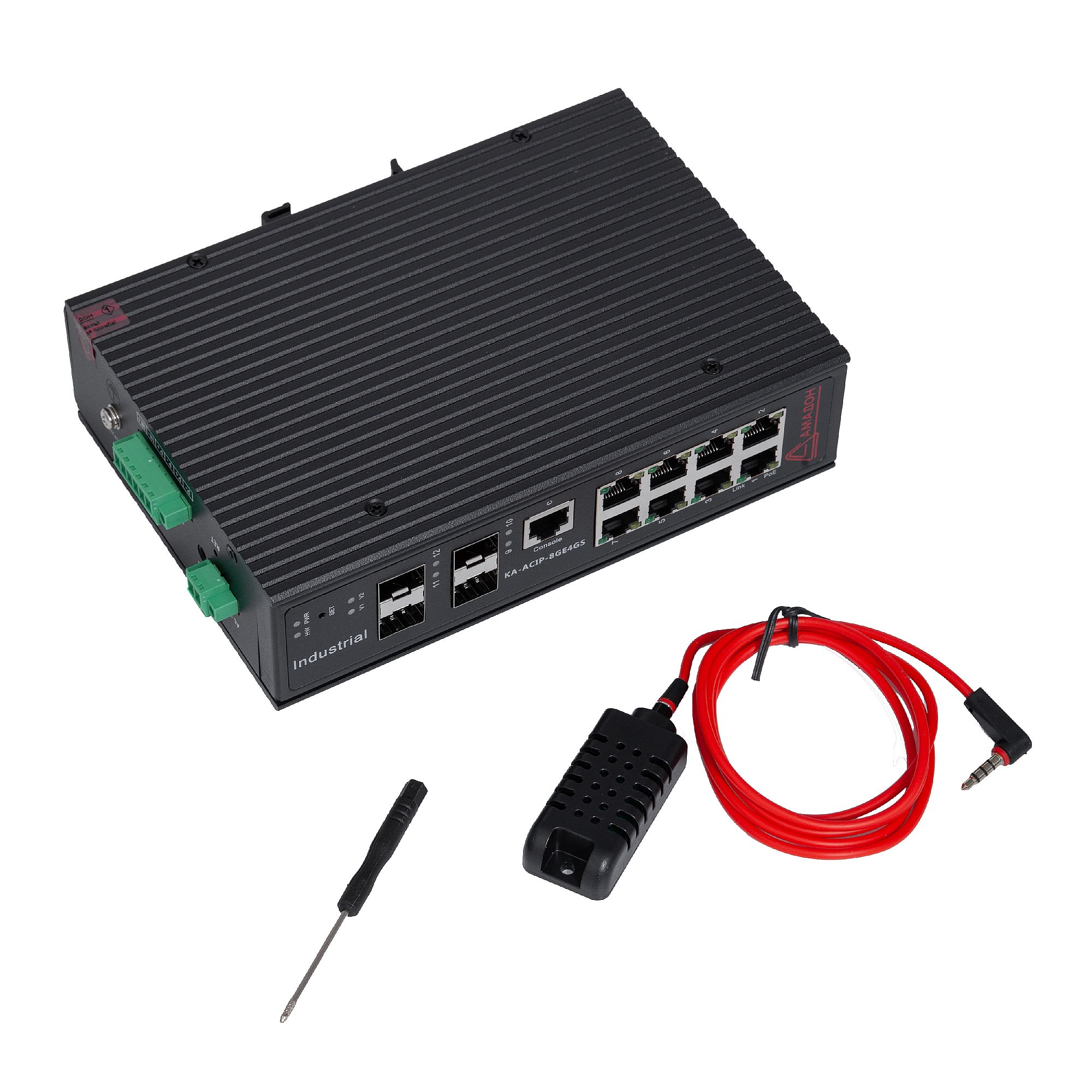 KA-ACIP-8GE4GS, промышленный управляемый коммутатор