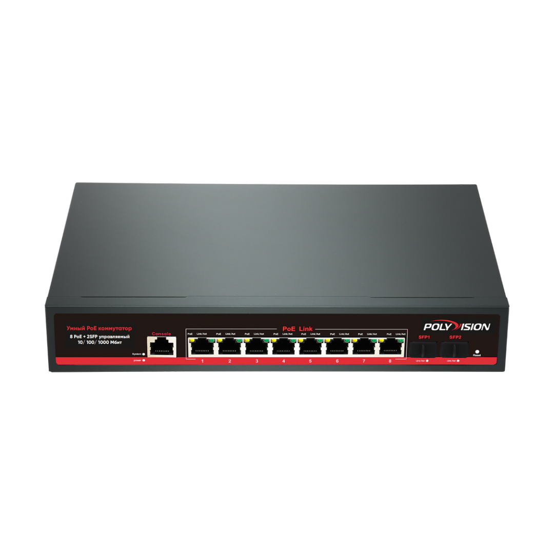 PND-M8GP-2F (120W), коммутатор управляемый оптический 10 портовый