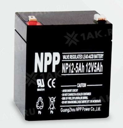 NPP NP12-5, аккумулятор герметичный свинцово-кислотный