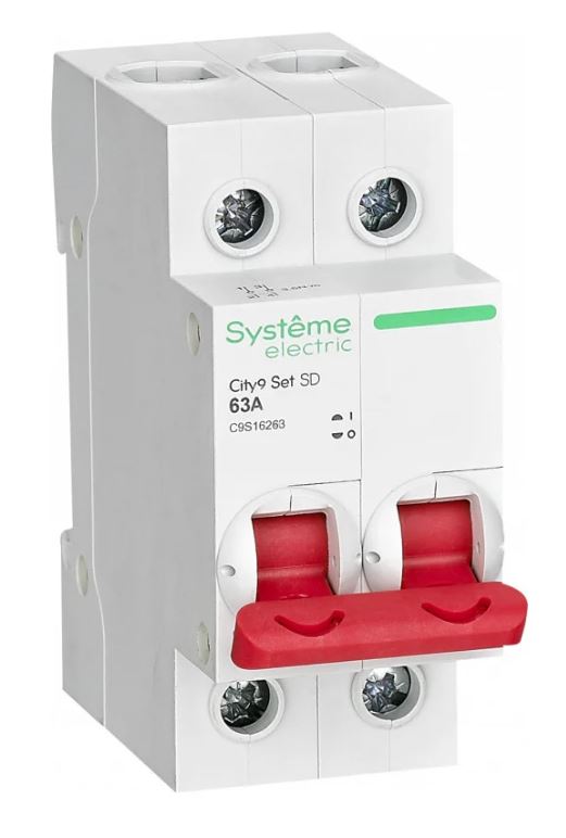 City9 Set ВН 2P 63А 400В (C9S16263), выключатель нагрузки