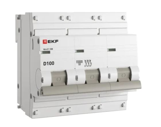 ВА 47-100 3P 100А (D) 10kA PROXIMA (mcb47100-3-100D-pro), автоматический выключатель