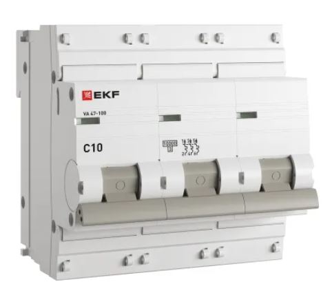 ВА 47-100 3P 10А (C) 10kA PROXIMA (mcb47100-3-10C-pro), автоматический выключатель