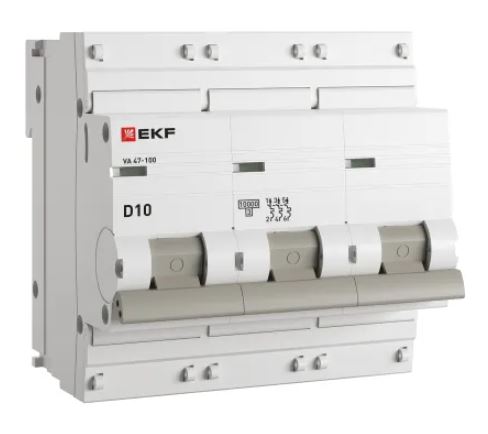 ВА 47-100 3P 10А (D) 10kA PROXIMA (mcb47100-3-10D-pro), автоматический выключатель