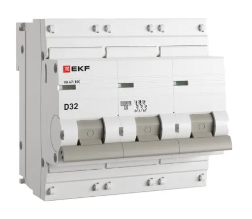 ВА 47-100 3P 32А (D) 10kA PROXIMA (mcb47100-3-32D-pro), автоматический выключатель