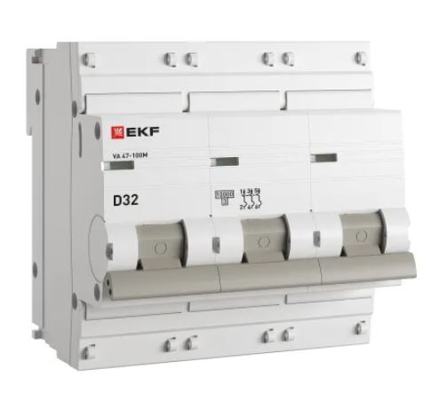 ВА 47-100M 3P 32А (D) 10kA PROXIMA (mcb47100m-3-32D-pro), автоматический выключатель