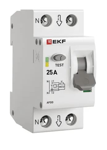 УЗДП 1P+N 25А PROXIMA (afdd-2-25-pro), устройство защиты от дугового пробоя