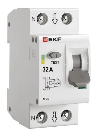 УЗДП 1P+N 32А PROXIMA (afdd-2-32-pro), устройство защиты от дугового пробоя