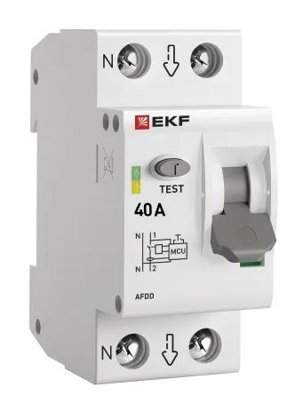 УЗДП 1P+N 40А PROXIMA (afdd-2-40-pro), устройство защиты от дугового пробоя