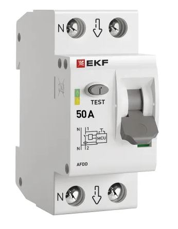 УЗДП 1P+N 50А PROXIMA (afdd-2-50-pro), устройство защиты от дугового пробоя