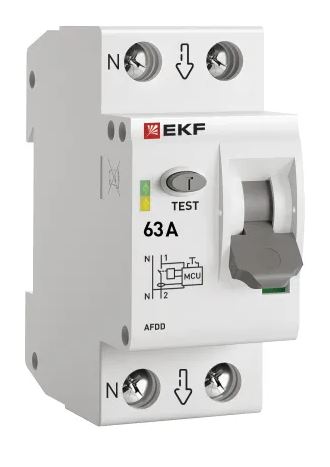 УЗДП 1P+N 63А PROXIMA (afdd-2-63-pro), устройство защиты от дугового пробоя