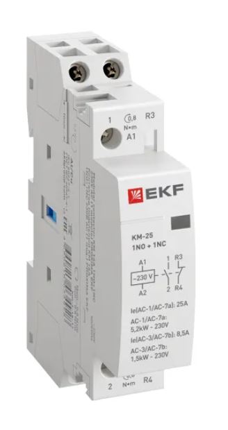 КМ 25А 1NO+1NC 230В АС (1 мод.) PROXIMA (km-1-25-11), контактор модульный