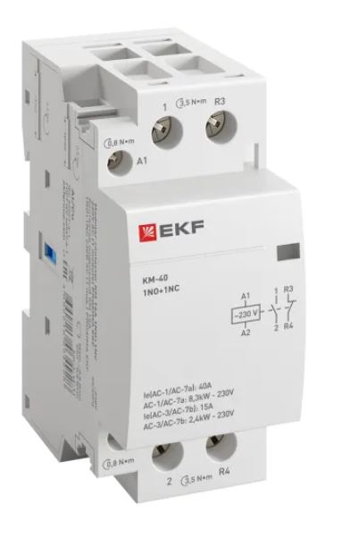 КМ 40А 1NO+1NC 230В АС (2 мод.) PROXIMA (km-2-40-11), контактор модульный
