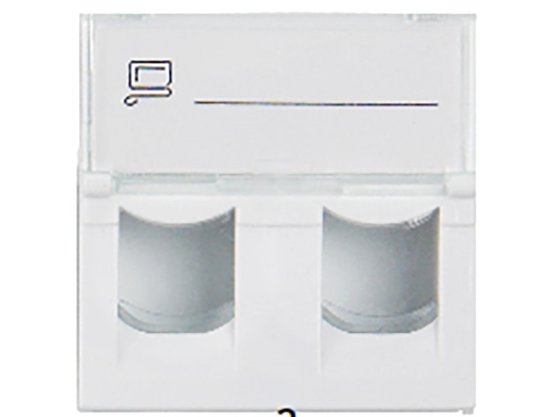 MR-FP02-021, вставка 45х45 (Mosaic) для 2 модулей Keystone Jack
