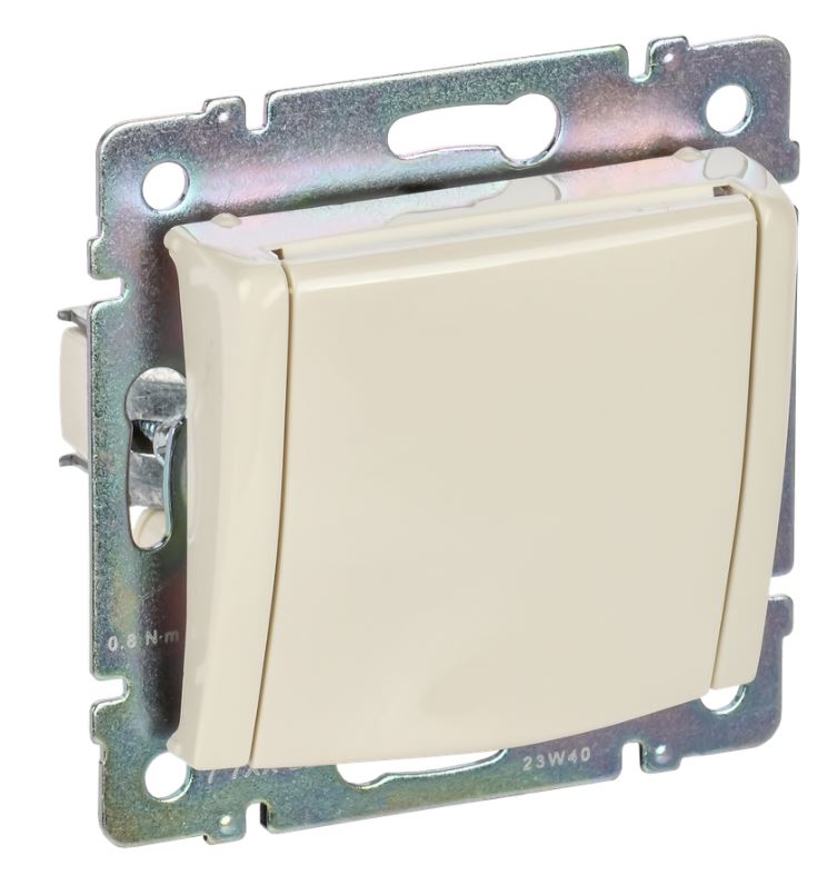 Valena DIY розетка 1-местная с заземлением с защитными шторками, скрытой установки, слоновая кость (695614)