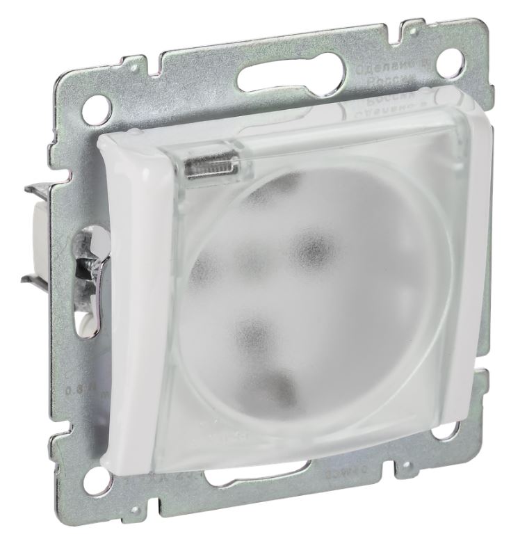 Valena DIY розетка 1-местная с заземлением с защитными шторками, IP44, скрытой установки, белый (695641)