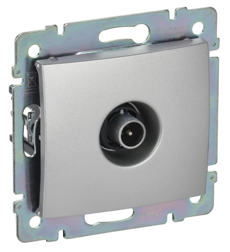 Valena DIY розетка TV "звезда", скрытой установки, алюминий (694345)