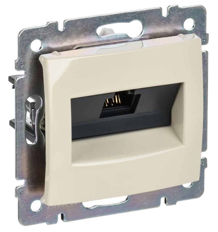 Valena DIY розетка компьютерная RJ45, Cat.5Е UTP, скрытой установки, слоновая кость (695624)