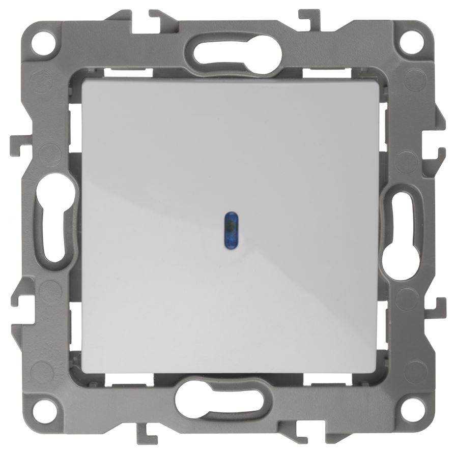 Выключатель 1-кл. с подсветкой IP20 12-1102-01 250В 10АХ белый ЭРА (Б0014633)