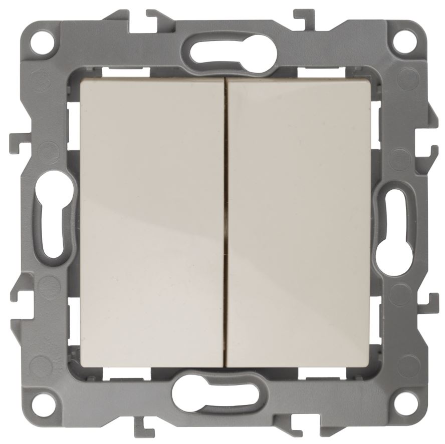 Выключатель 2-кл. IP20 12-1104-02 250В 10АХ слоновая кость ЭРА (Б0014646)