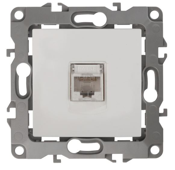 Розетка RJ45 12-3107-01 IP20 серия 12 белый ЭРА (Б0014723), информационная