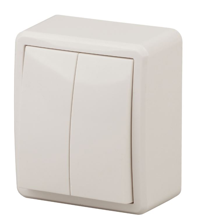 Выключатель 2-кл. ОУ Эксперт IP20 11-1204-02 250В 10АХ слоновая кость ЭРА (Б0020664)