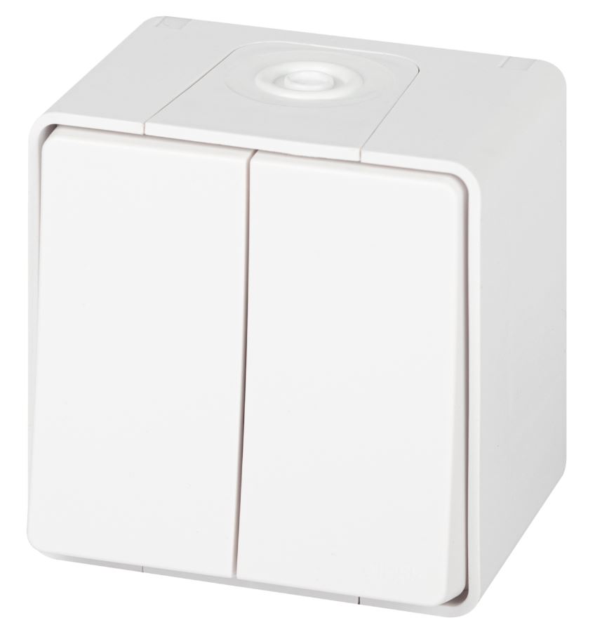 Выключатель 2-кл. ОУ Эксперт IP55 11-1504-01 250В 10АХ белый ЭРА (Б0063257)