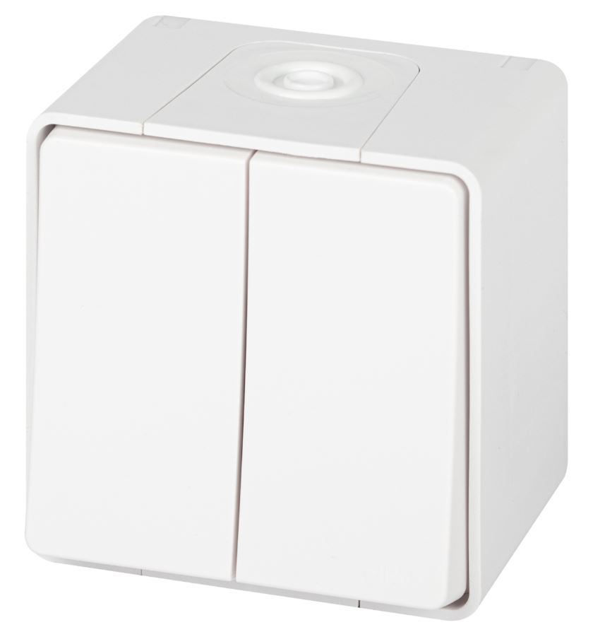 Переключатель 2-кл. ОУ Эксперт IP55 11-1506-01 250В 10АХ белый ЭРА (Б0063295)