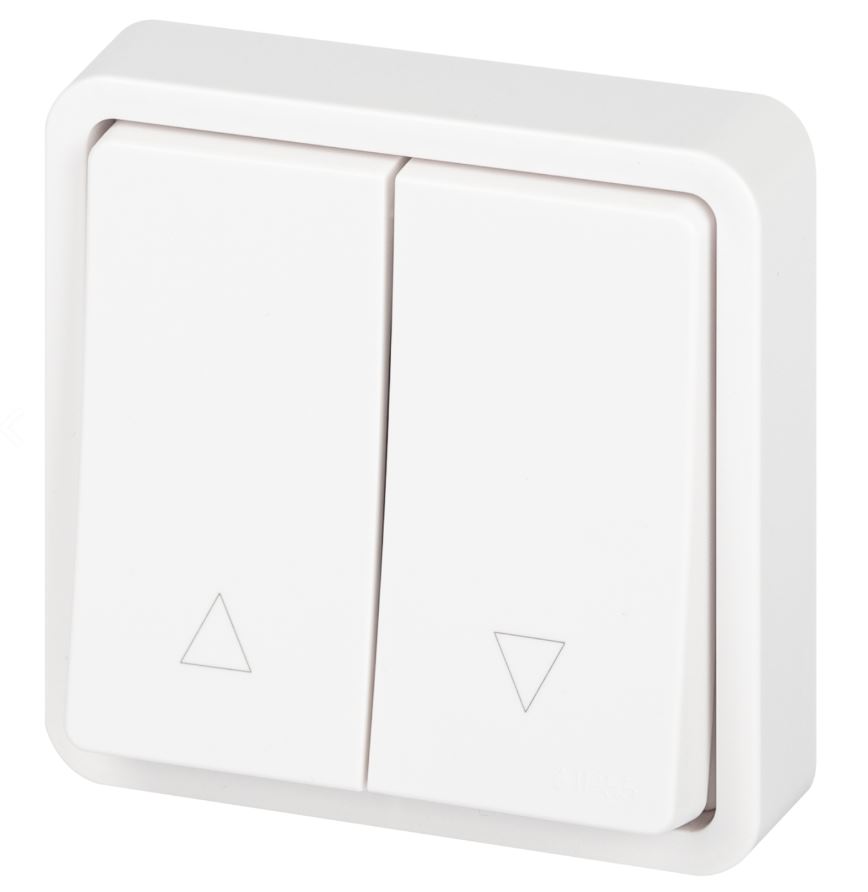 Переключатель 1-кл. СУ Эксперт IP55 11-1528-01 250В 10АХ белый ЭРА (Б0063249), для жалюзи кнопочный