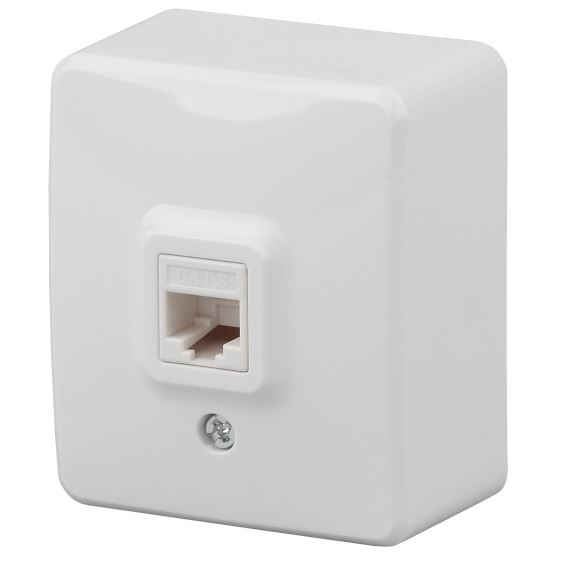 Розетка RJ11 ОУ Эксперт 11-3202-01 IP20 белый ЭРА (Б0020727), телефонная